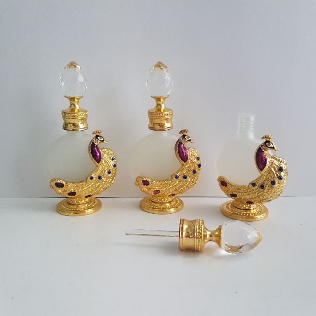 Vỏ chai dubai - chai chiết tinh dầu dubai hình con công