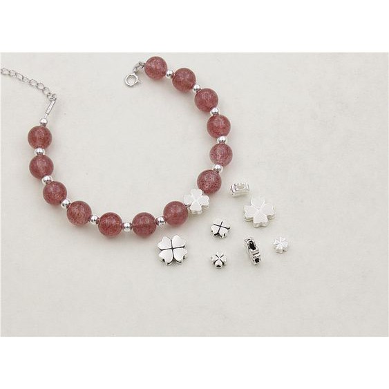 Charm bạc cỏ 4 lá 8,2 mm