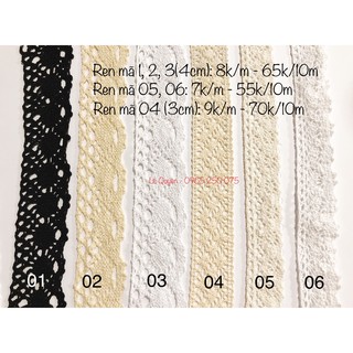 [Mã FASHIONXANH94 giảm 10K đơn 50K] Ren trang trí (1 mét)