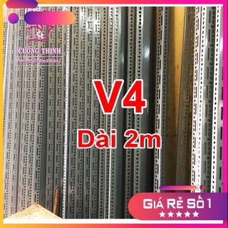 Sắt v lỗ v4.4 dài 2m lắp ráp kệ sắt trưng bày, kệ đa năng