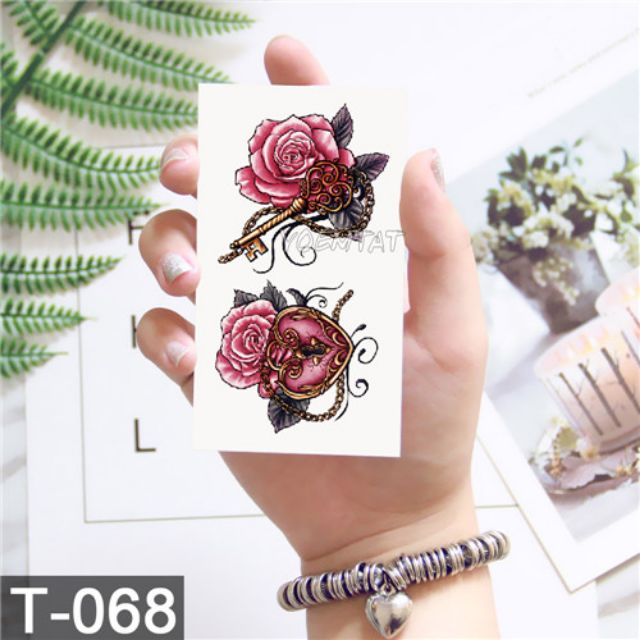 Hình xăm cao cấp t068. Xăm dán tatoo mini tạm thời, size &lt;10x6cm