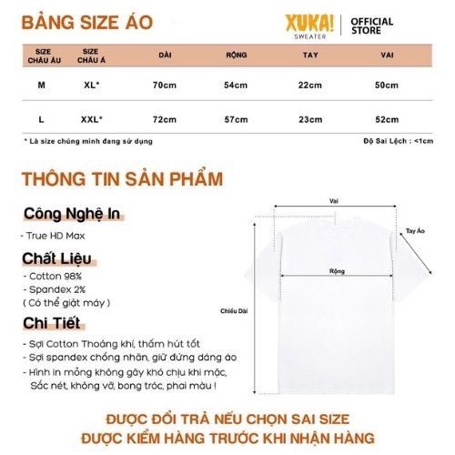 Áo thun tay lỡ XUKA cotton co dãn 4 chiều dáng unisex form châu á in hình Datdab