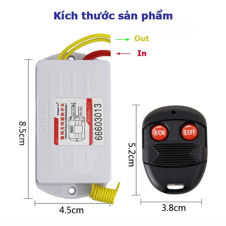 Công tắc điều khiển từ xa RF 315Mhz 100m Honest