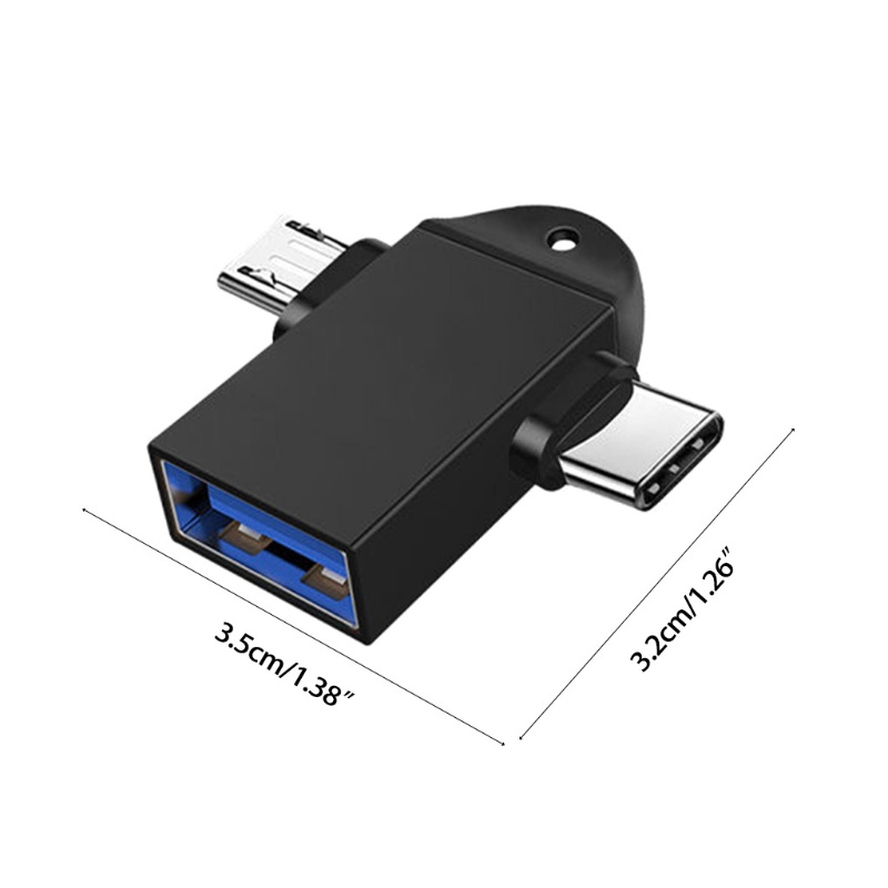 Bộ Chuyển Đổi Cáp Sạc Nhanh USB 3.0 Sang Type C OTG 2 Trong 1 Bằng Kim Loại