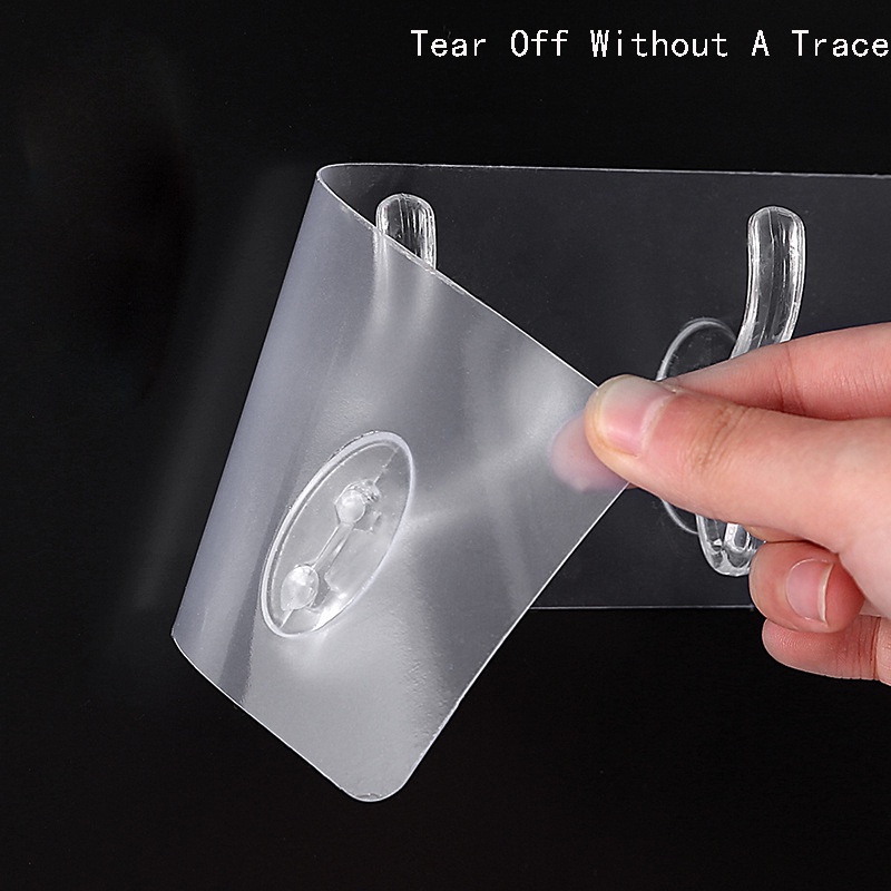 Móc trong suốt treo đồ gắn tường tiết kiệm không gian tiện lợi cho gia đình