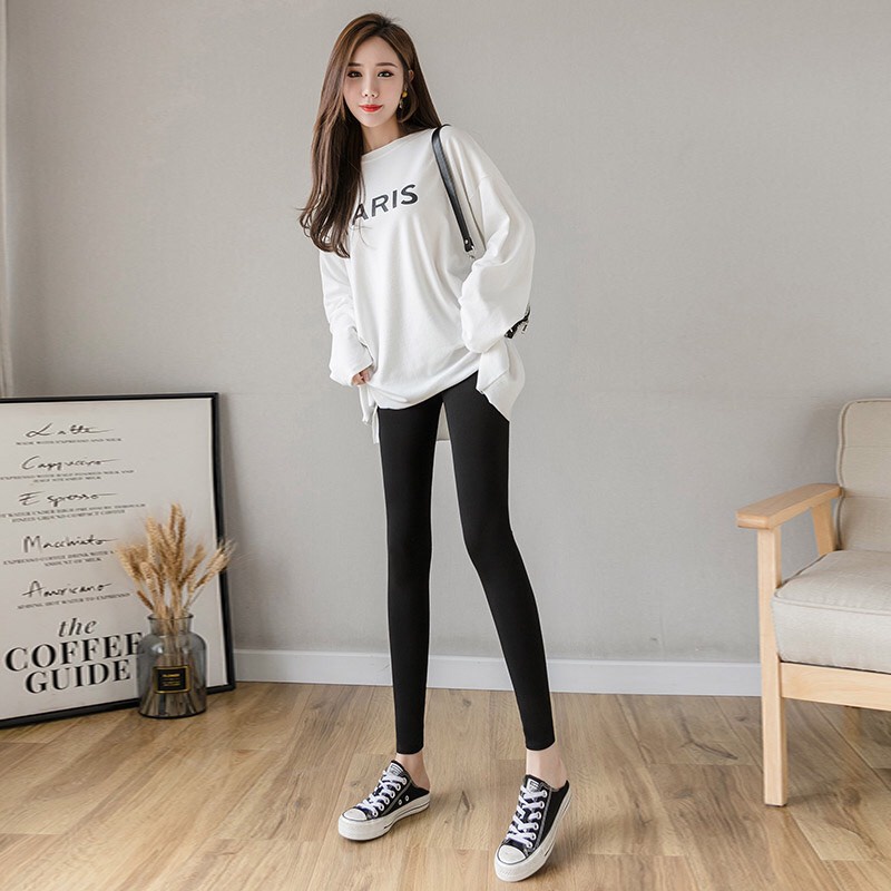 Quần Legging Cotton Dài Cạp Cao Nâng Mông [𝐒𝐈𝐄̂𝐔 𝐑𝐄̉] Quần Lengging Nữ Siêu Co Dãn Hoạt Động Thoải Mái - Thời Trang Nữ