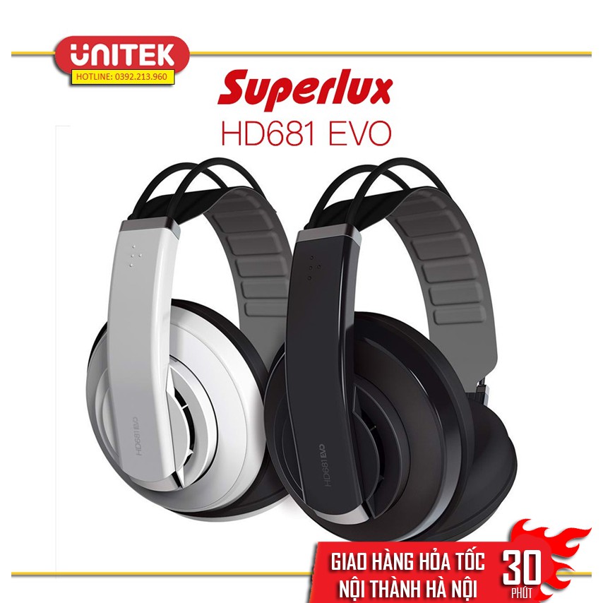 [Mã 267ELSALE hoàn 7% đơn 300K] Tai Nghe Kiểm Âm Superlux HD681 EVO Cao Cấp