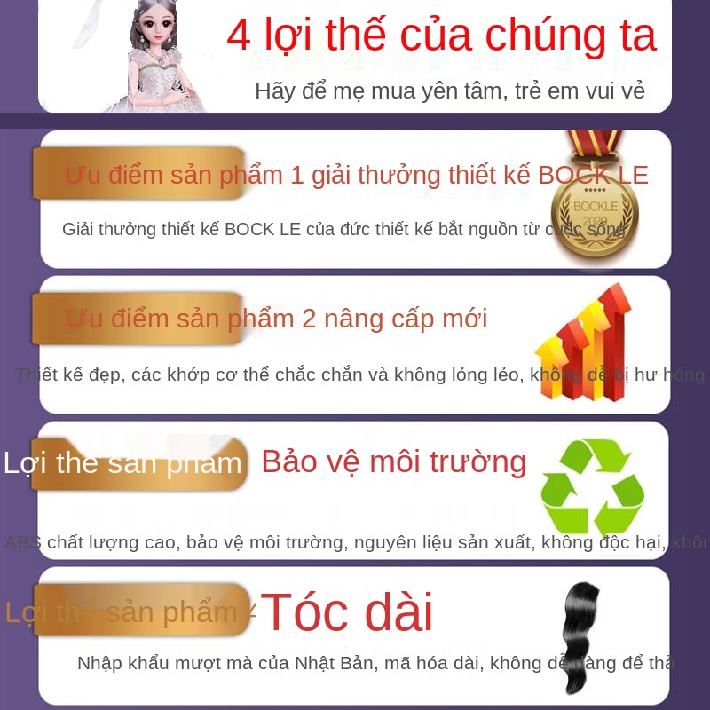 Barbie Set Box Cô gái Toy Luxury 60cm Suit Giày dép Bán buôn pha lê giày công chúa