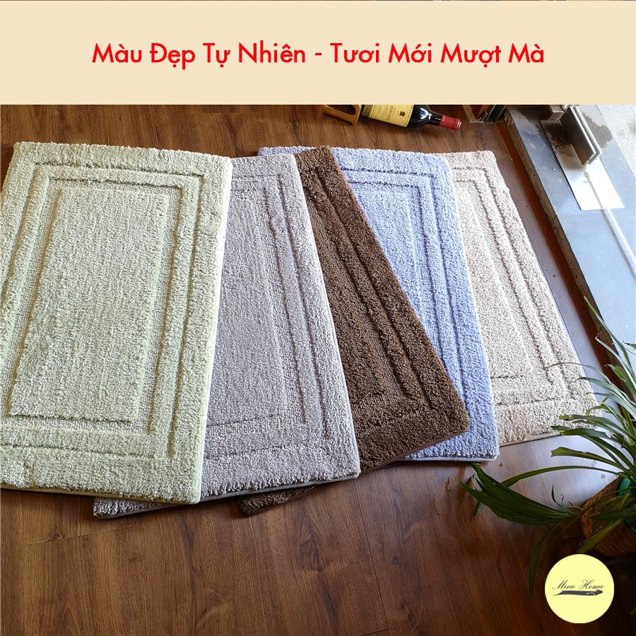 Thảm lau chân trải sàn trang trí Minehome chùi chân chống trơn trượt thấm nước 2 kích thước dài 40x60 và 45x120cm