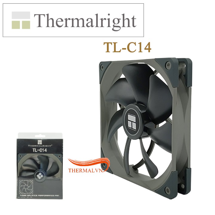 [Mã ELFLASH5 giảm 20K đơn 50K] Quạt fan case 14cm Thermalright TL-C14 - Quạt sức gió lớn, tuổi thọ sản phẩm cao