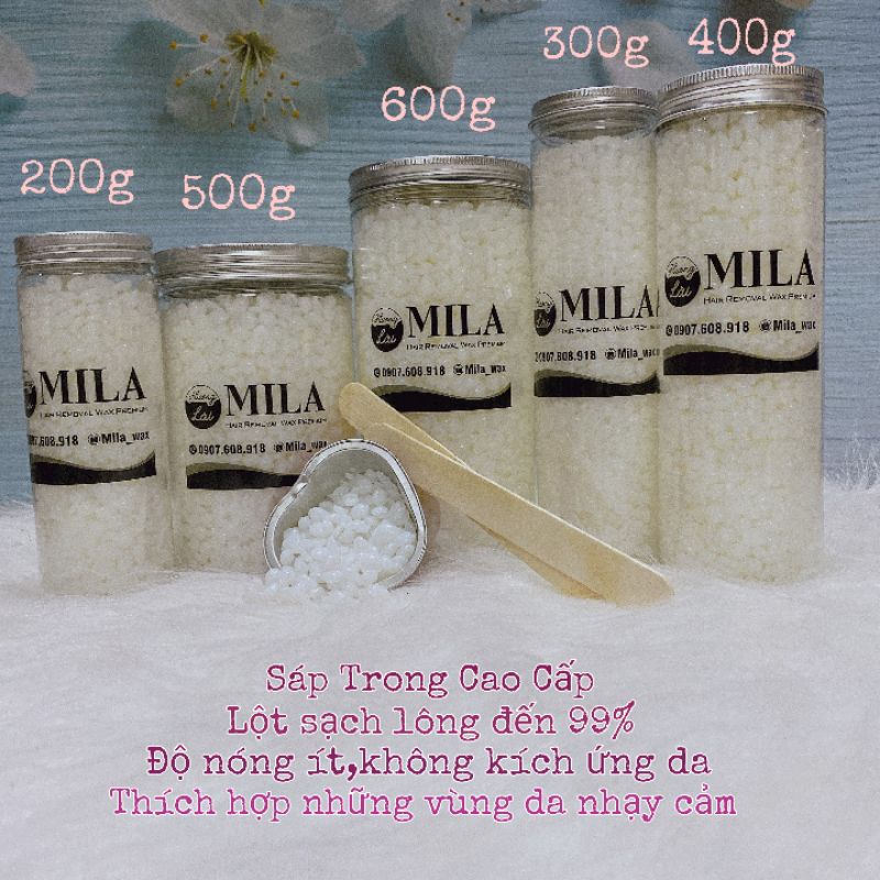 Sáp Wax Lông,Tẩy Lông,Triệt Lông,Sáp Trong Hương Lài /Hương Kẹo premium,Thích Hợp Da Nhạy Cảm,Bám Lông Tốt, Tặng Kèm Que