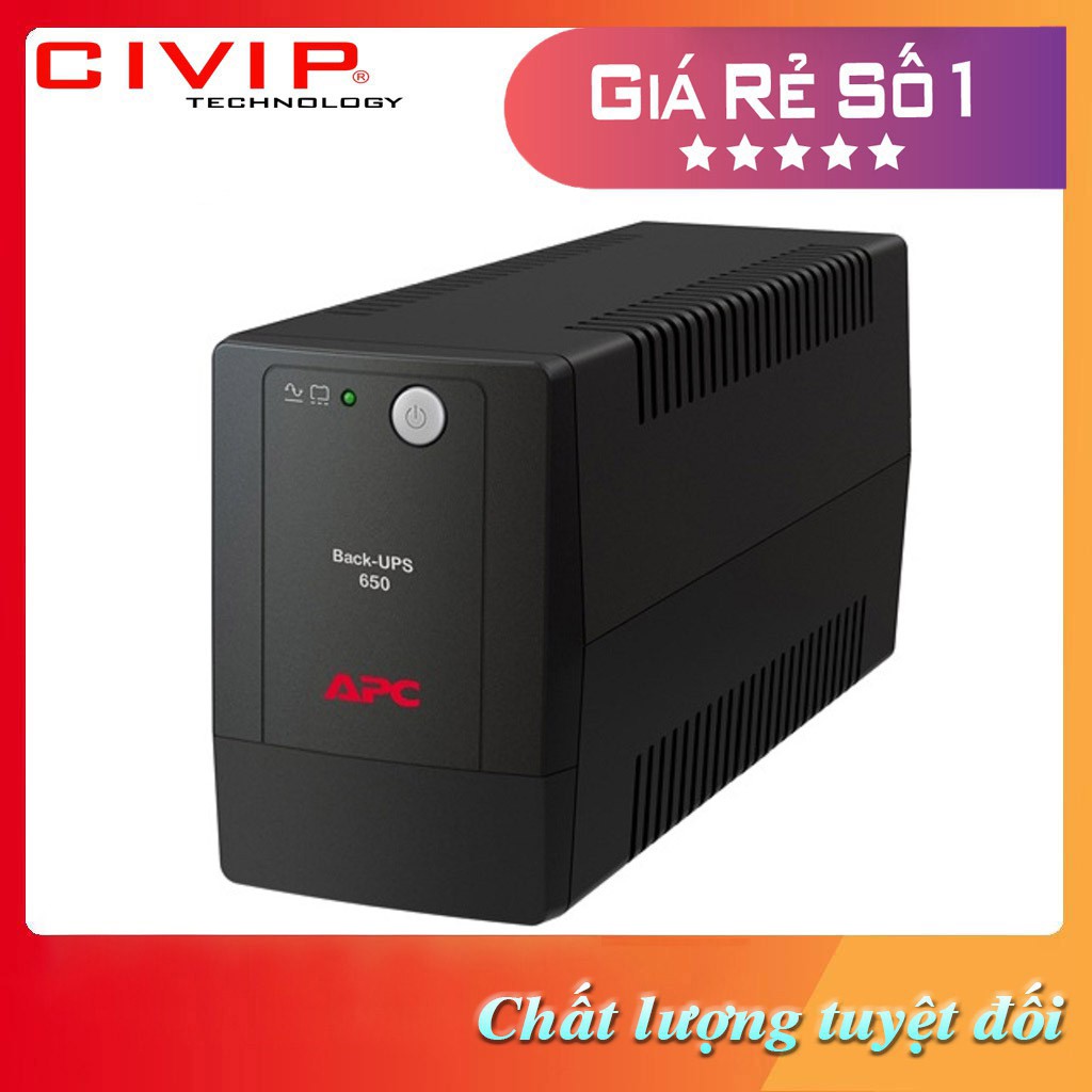 Bộ lưu điện UPS APC BX650LI-MS (BACK UPS) Hàng chính hãng Bảo hành: 3 năm