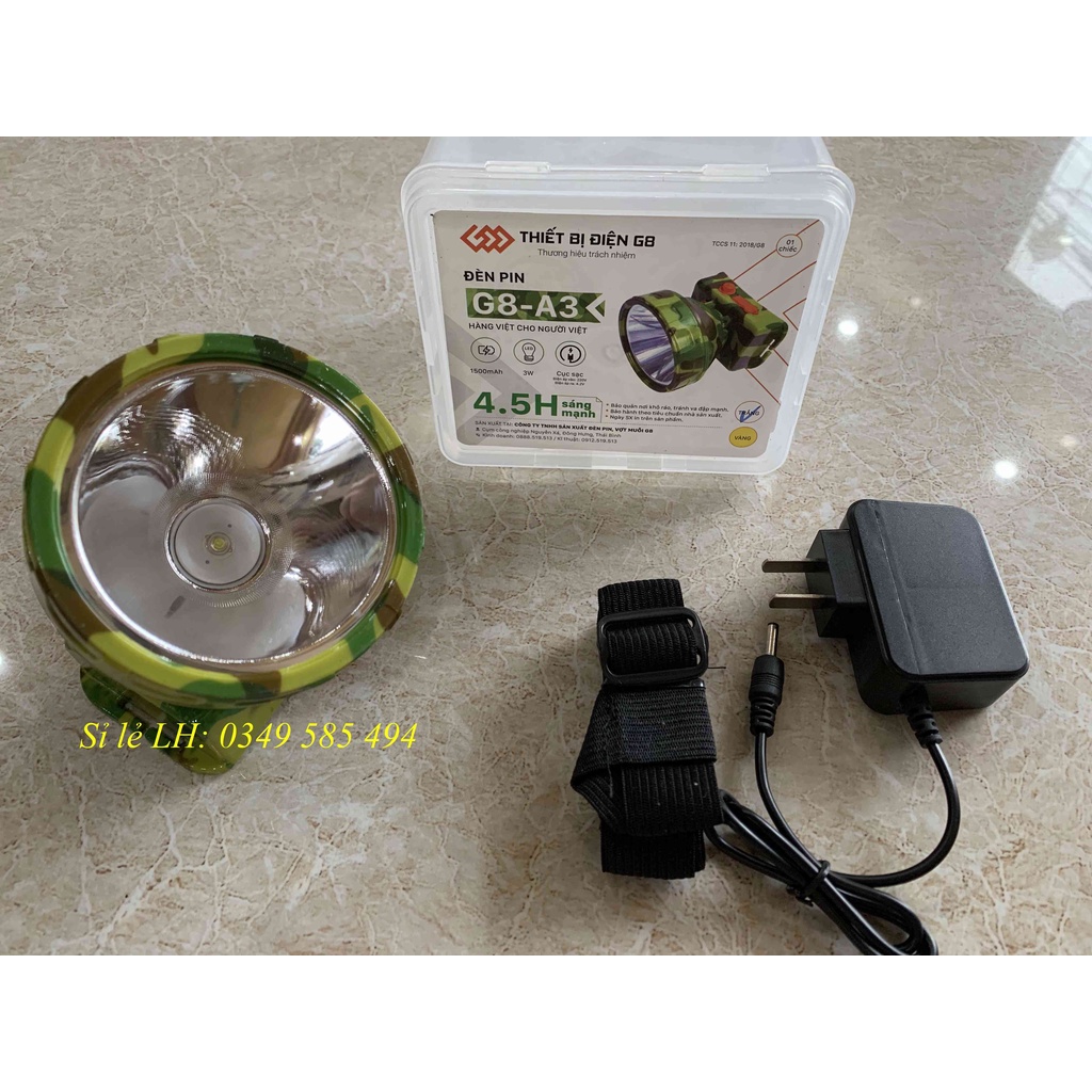 Đèn Pin Đội Đầu Siêu Sáng A3 Pin Sạc  -