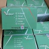 CHÍNH HÃNG- Găng tay Latex không bột Vglove Khải Hoàn hôp 100 chiếc màu trắng kem