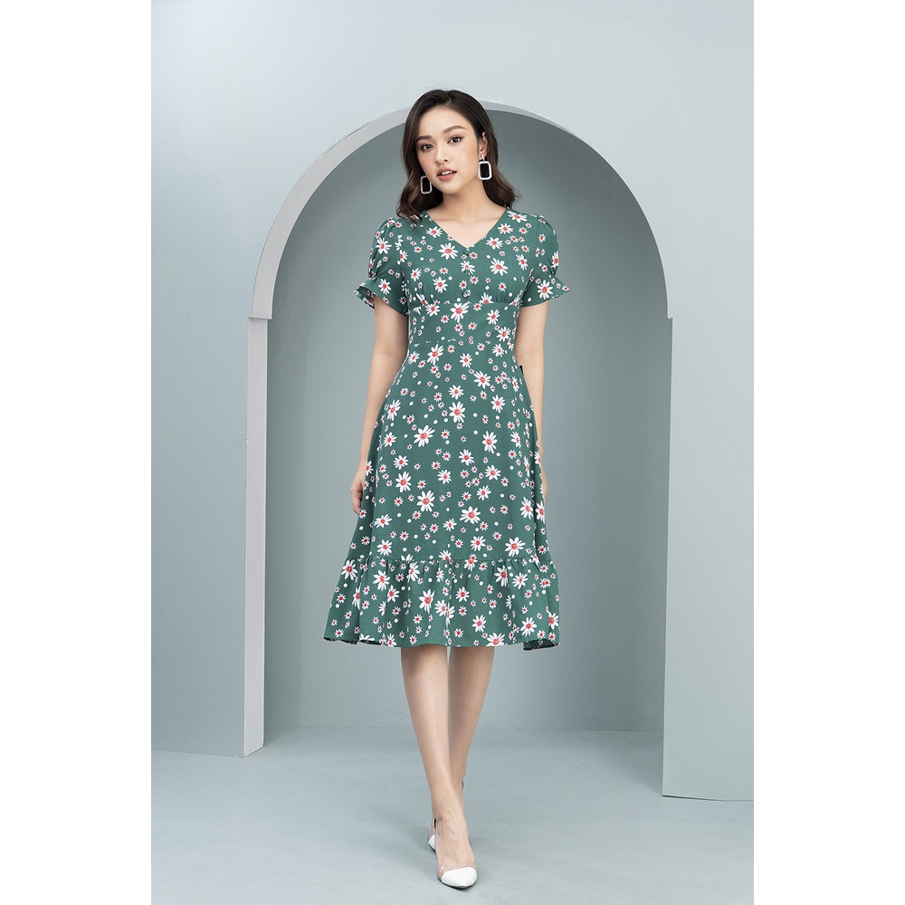 Váy Hoa Vintage Thiết Kế Nữ Dáng Xòe LUPERI LFV3198 Cho Bạn Nữ Đi Chơi Đi Dạo Phố