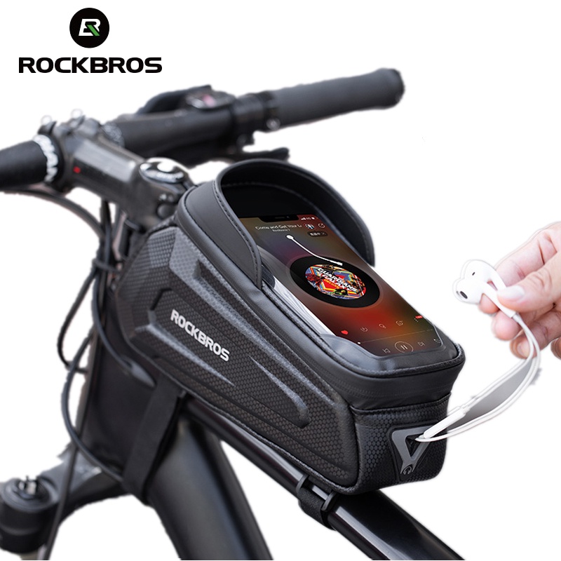 Túi Đựng Điện Thoại Rockbros 6.8 Inch 1.7L Gắn Khung Trước Xe Đạp Tiện Lợi