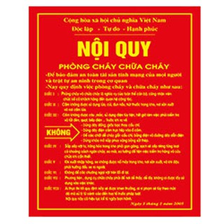 Tiêu lệnh Nội quy Chữa cháy