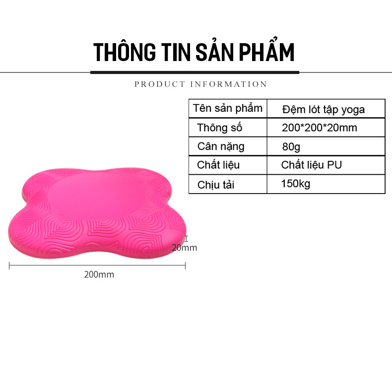 Đệm Kê Bảo Vệ Gối , Đầu, Khủy Tay Tập Yoga PAD Cao Su Hỗ Trợ Giảm Đau đầu gối và Các Tư Thế YOGA