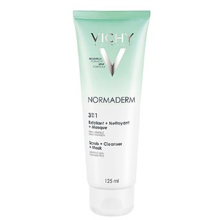 Kem Tẩy Tế Bào Chết 3 Tác Dụng Vichy Normaderm 3in 1 Scrub + Cleanser + Mask 125ml