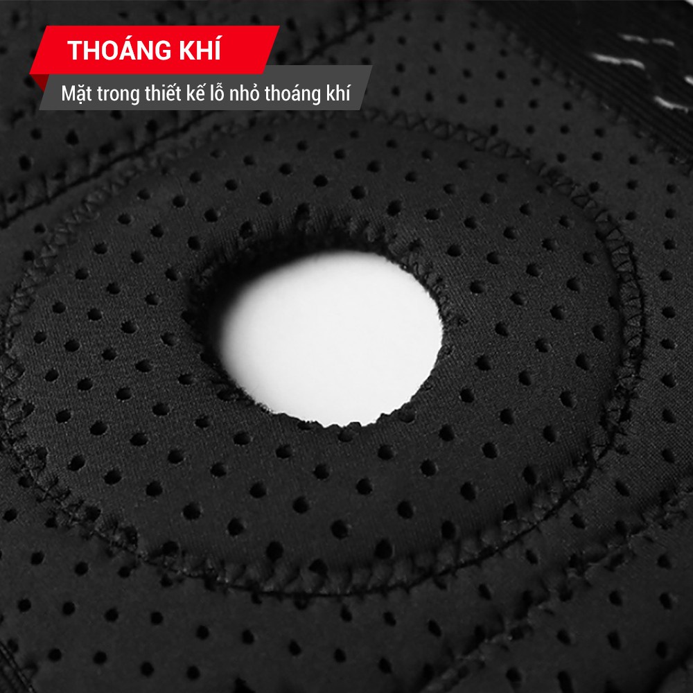 Bó gối thể thao bảo vệ khớp gối GoodFit đệm silicone, thanh lò xo trợ lực hỗ trợ chấn thương GF515K