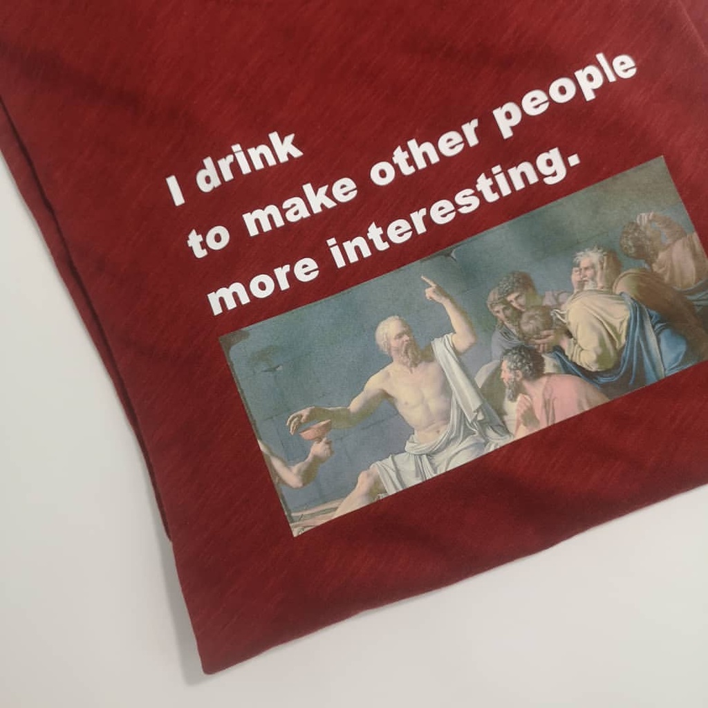 Áo thun unisex cotton 100% in hình I drink to make other people more interesting