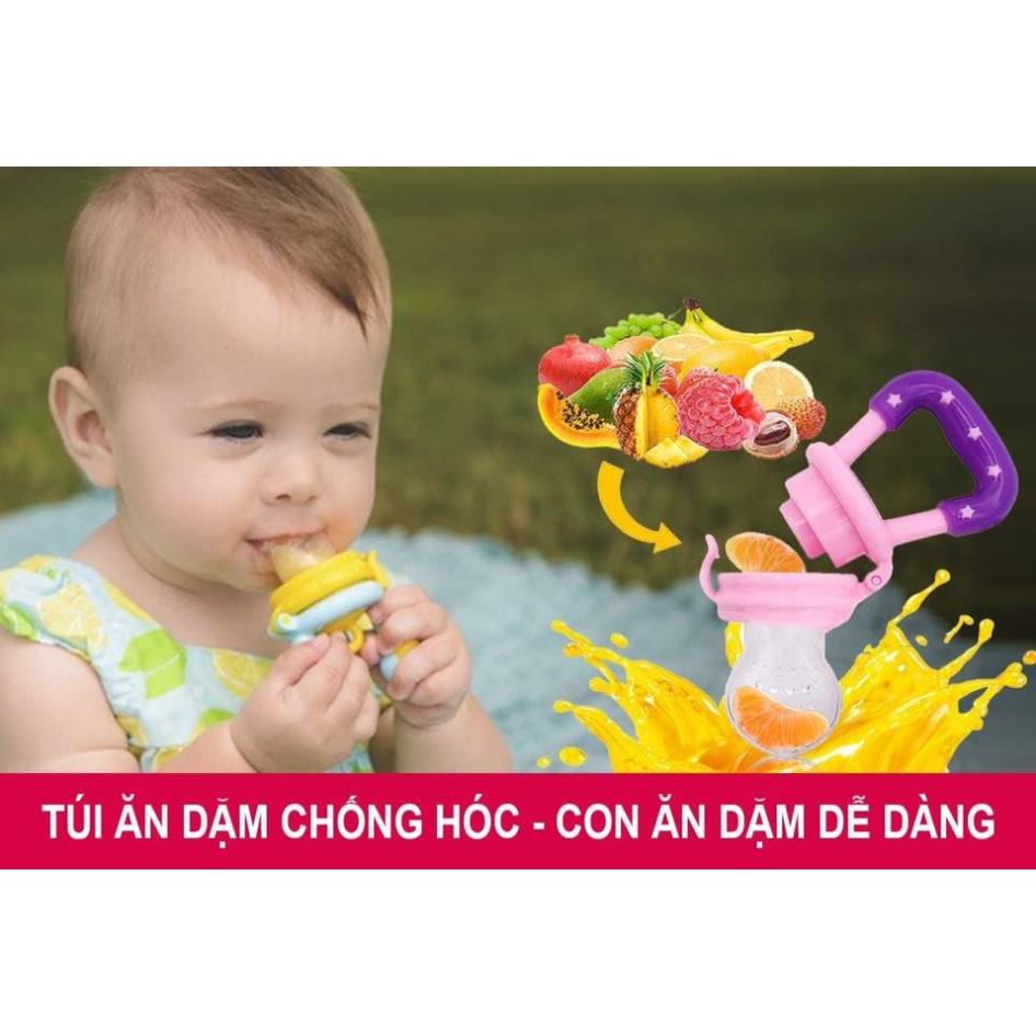 Núm ăn dặm cho bé silicon - Túi nhai ăn dặm hoa quả cho bé thông minh ( tuyển khách sỉ)
