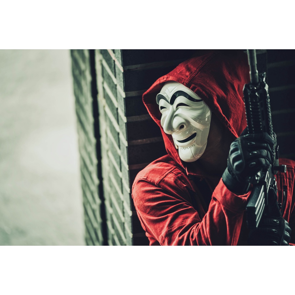 Mặt nạ phi vụ triệu đô Hàn Quốc Money Heist Korea hóa trang Trung Thu, Halloween cho trẻ em và người lớn