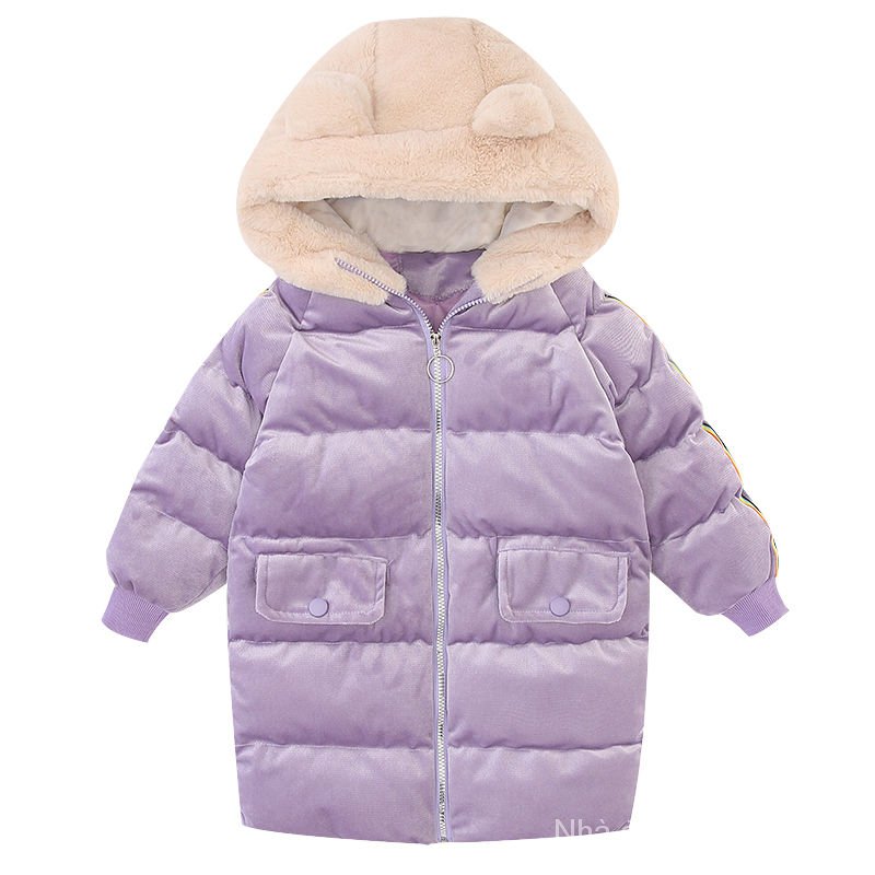 Winter clothes for girls Cotton Thick Long Winter Children Style Cotton Jacket Coat