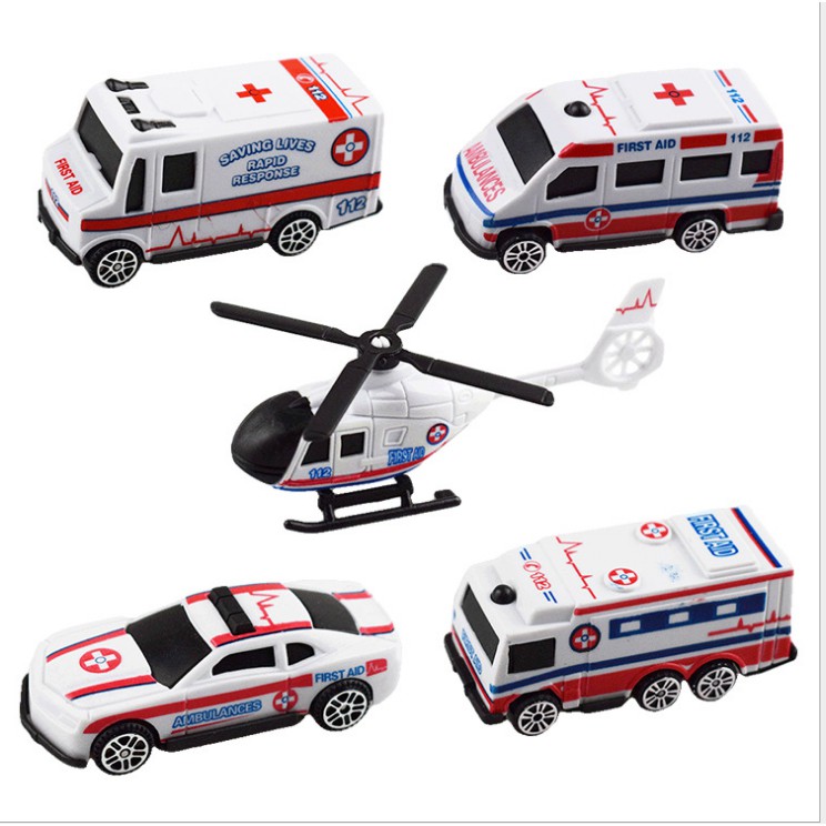 [SIÊU RẺ❤️] – Bộ xe cứu thương 5 món - Trang trí bánh sinh nhật bánh kem