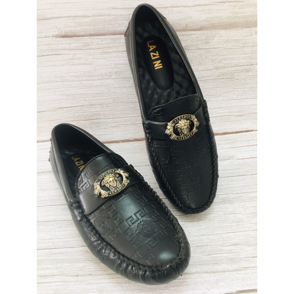 Giày Lười Nam In Vân versace Cực Đẹp