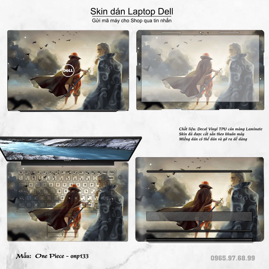 Skin dán Laptop Dell in hình One Piece _nhiều mẫu 15 (inbox mã máy cho Shop)