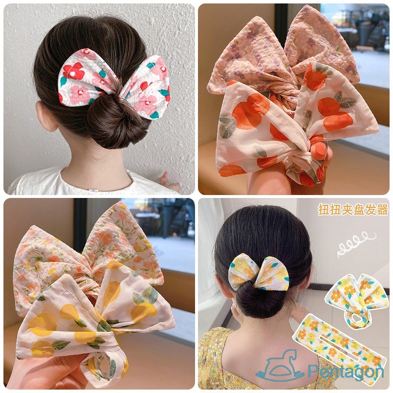 Kẹp Tóc Thắt Nơ Phong Cách Hàn Quốc Mới Cho Bé Gái