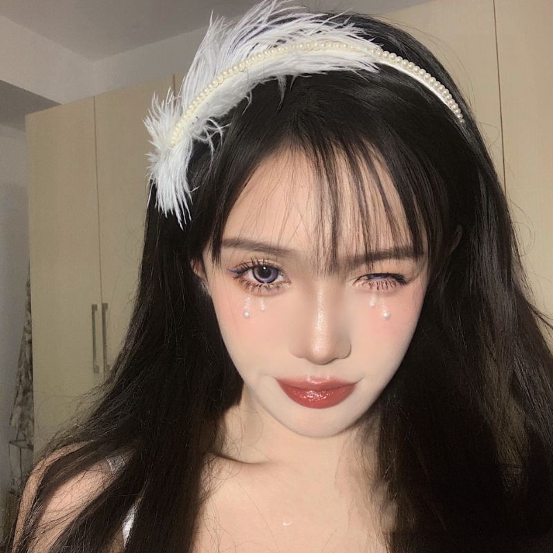 Bờm tóc lông đà điểu tiểu thư phối hạt cực xinh mã TAD-990