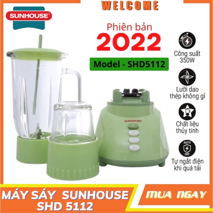 Máy xay sinh tố SUNHOUSE 1L-Công suất 350W-Máy xay đa năng -Tiện lợi-Bảo hành chính hãng tại mi_saigon_lt