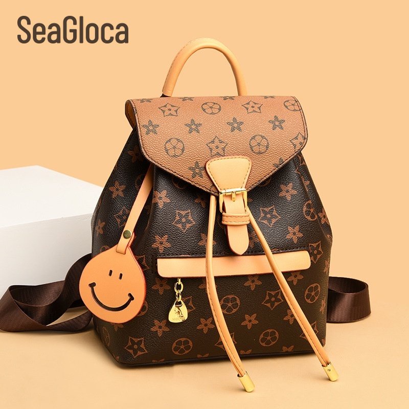 Ba lô SEAGLOCA có sức chứa lớn bằng da thiết kế thời trang đa năng cho nữ
