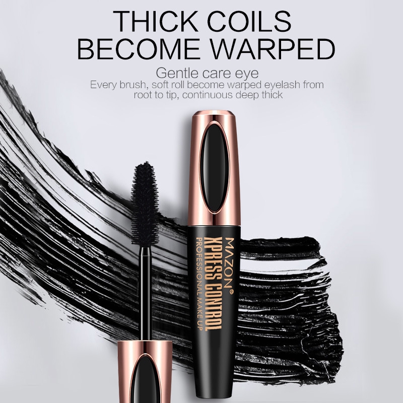 [Hàng mới về] Mascara chải cong dày và dài lông mi sợi tơ 4D nhanh khô chống thấm nước