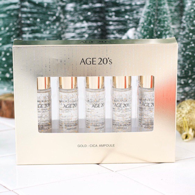 SET SERUM AGE20'S Chống Lão Hóa, Dưỡng Trắng, Giảm Mụn Gold - Cica Ampoule (SET 5EA) 10ml x 5c - CAM KẾT CHÍNH HÃNG