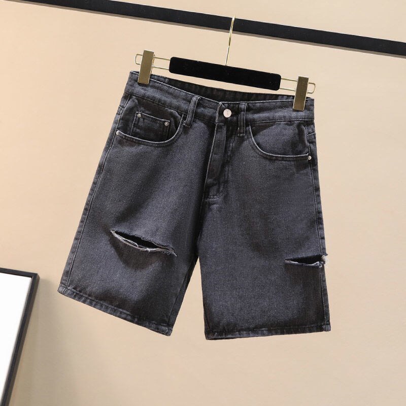 💯Quần Jeans Ngố Nữ Rách PT Lai Cuốn