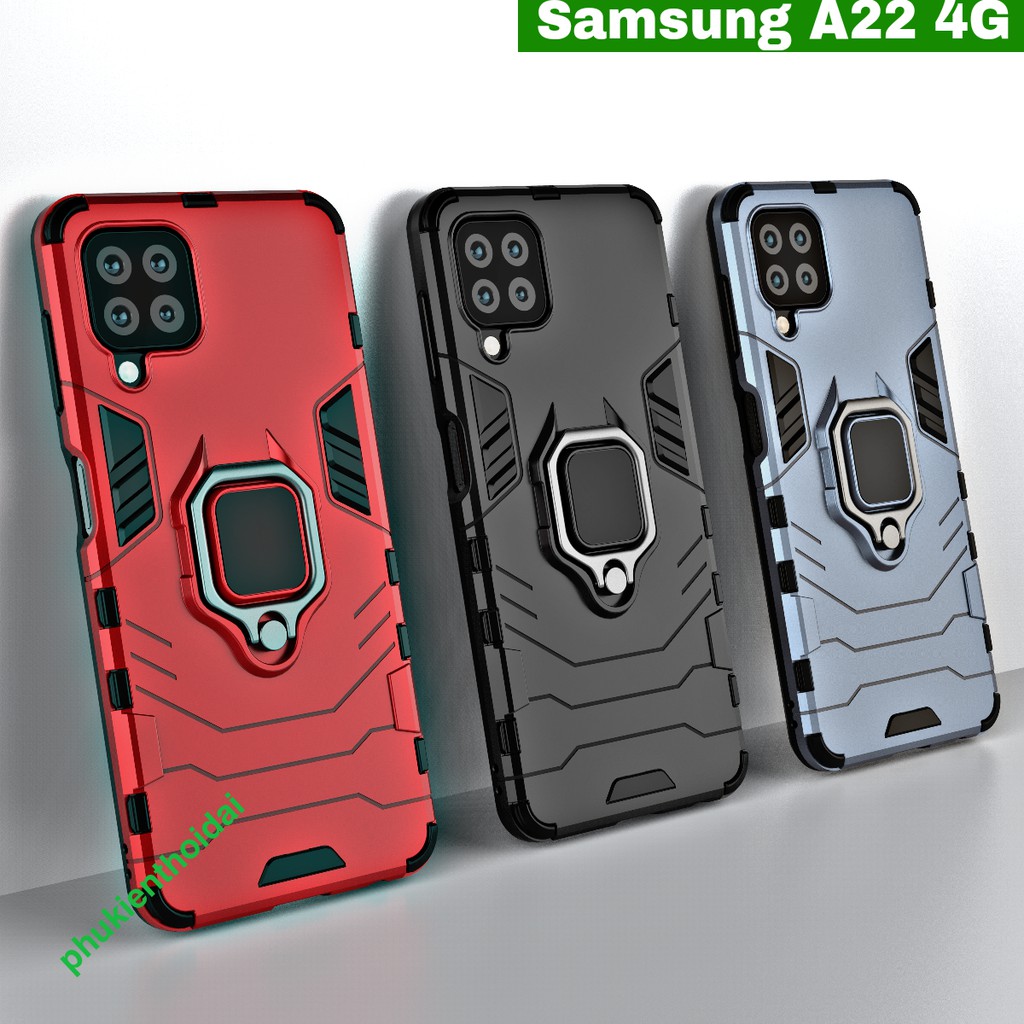 Ốp lưng Samsung A22 4G Iron Man Iring chống sốc giá đỡ xem phim