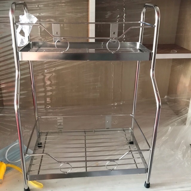 Kệ đứng inox 2 tầng (gia vị - xà phòng)