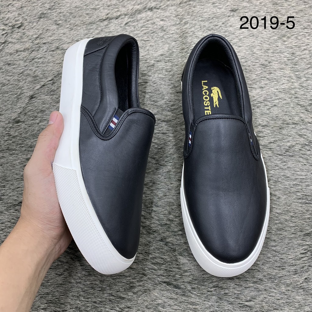 Giầy SLIP ON da bò thật đế cao su đúc siêu bền