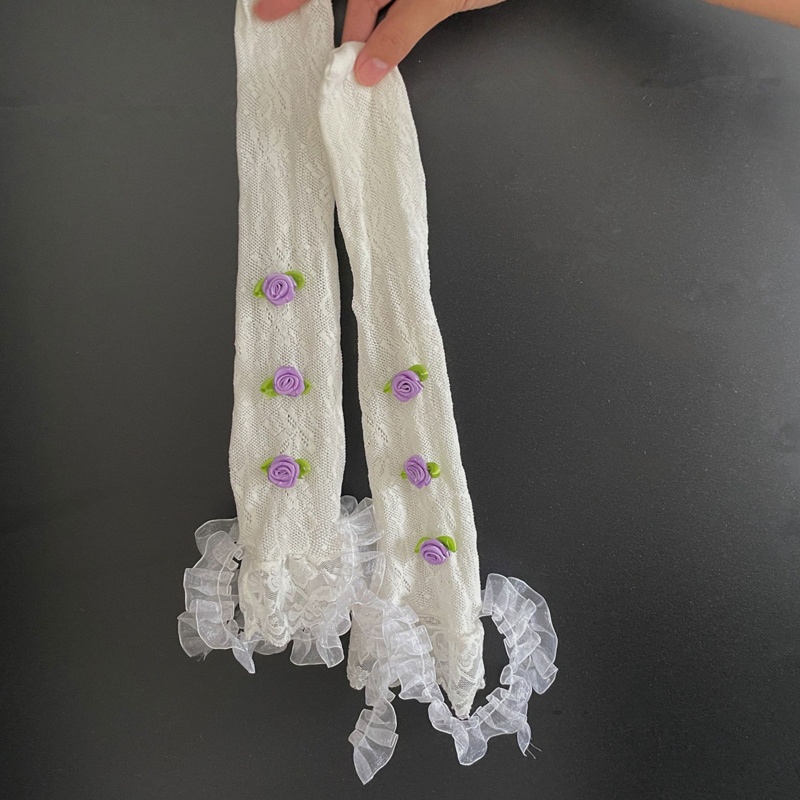 XIXI 1 Đôi Tất Ren Hoa Mỏng Thoáng Khí Phong Cách Lolita Nhật Bản Thời Trang Mùa Hè Dành Cho Nữ