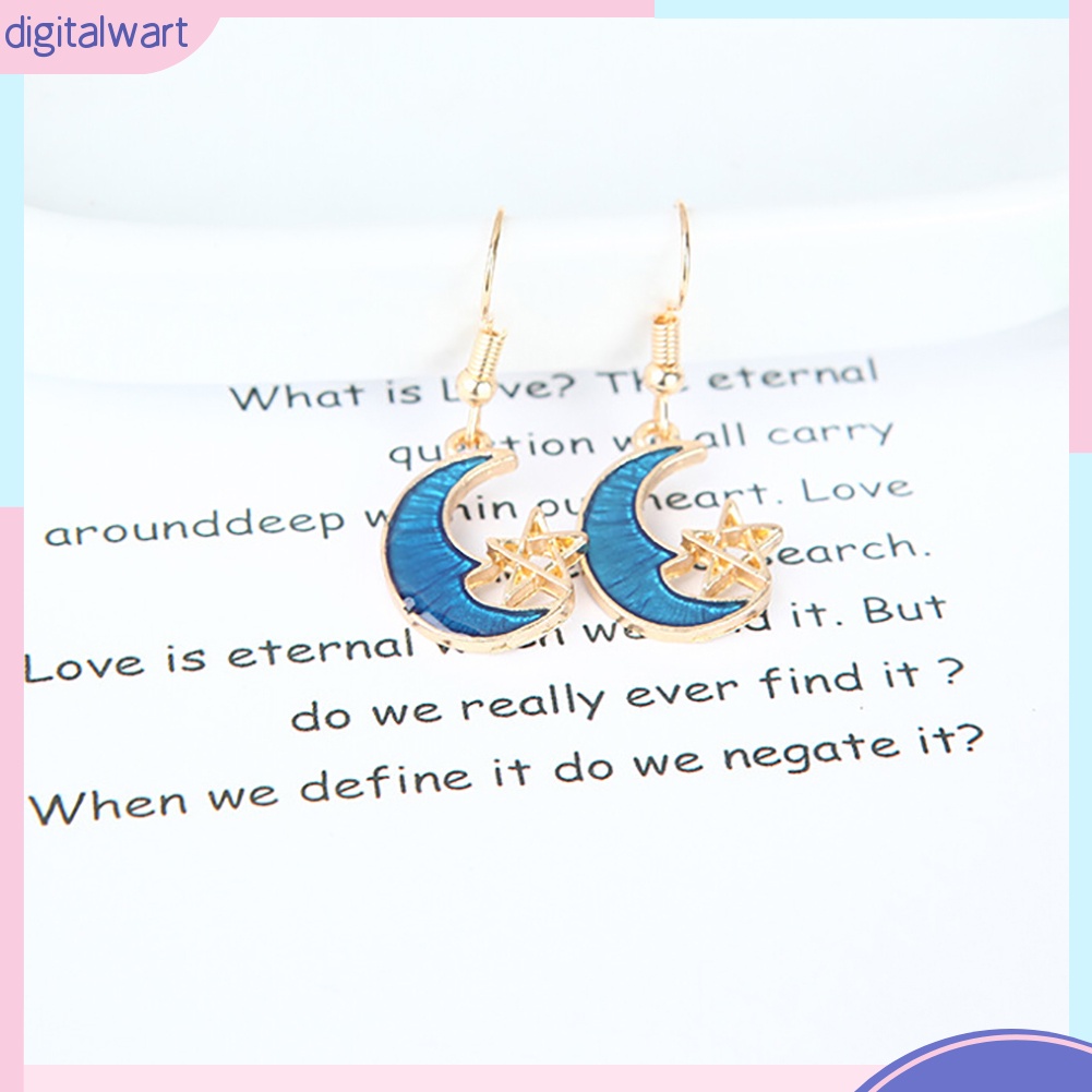 Đôi bông tai hình trăng và sao xinh xắn, trẻ trung cho nữ