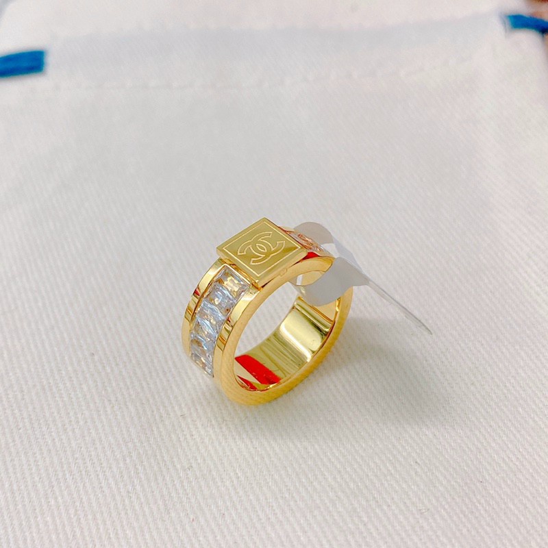 Nhẫn Nữ Titan Không Rỉ Đính Đá Nhân Tạo TT 4129