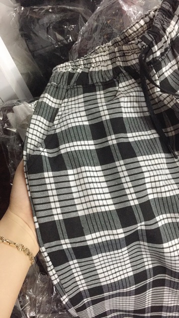 Quần baggy caro hottrend (Hình thật trải sàn)