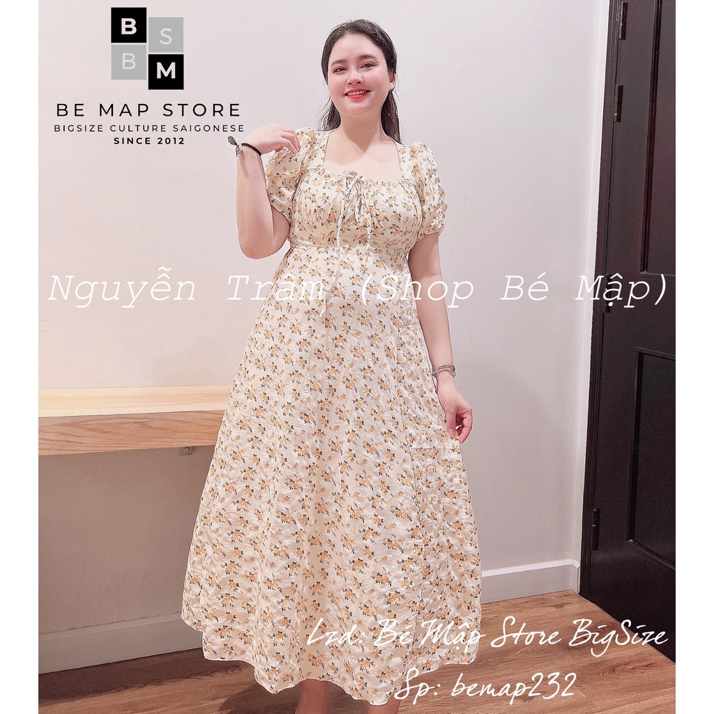 Đầm Maxi Hoa Nhí Tay Bồng Cột Nơ BigSize 57-78Kg [Hình Thật Chính Chủ]