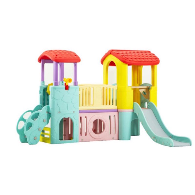 Nhà 2 khối cầu trượt cho bé