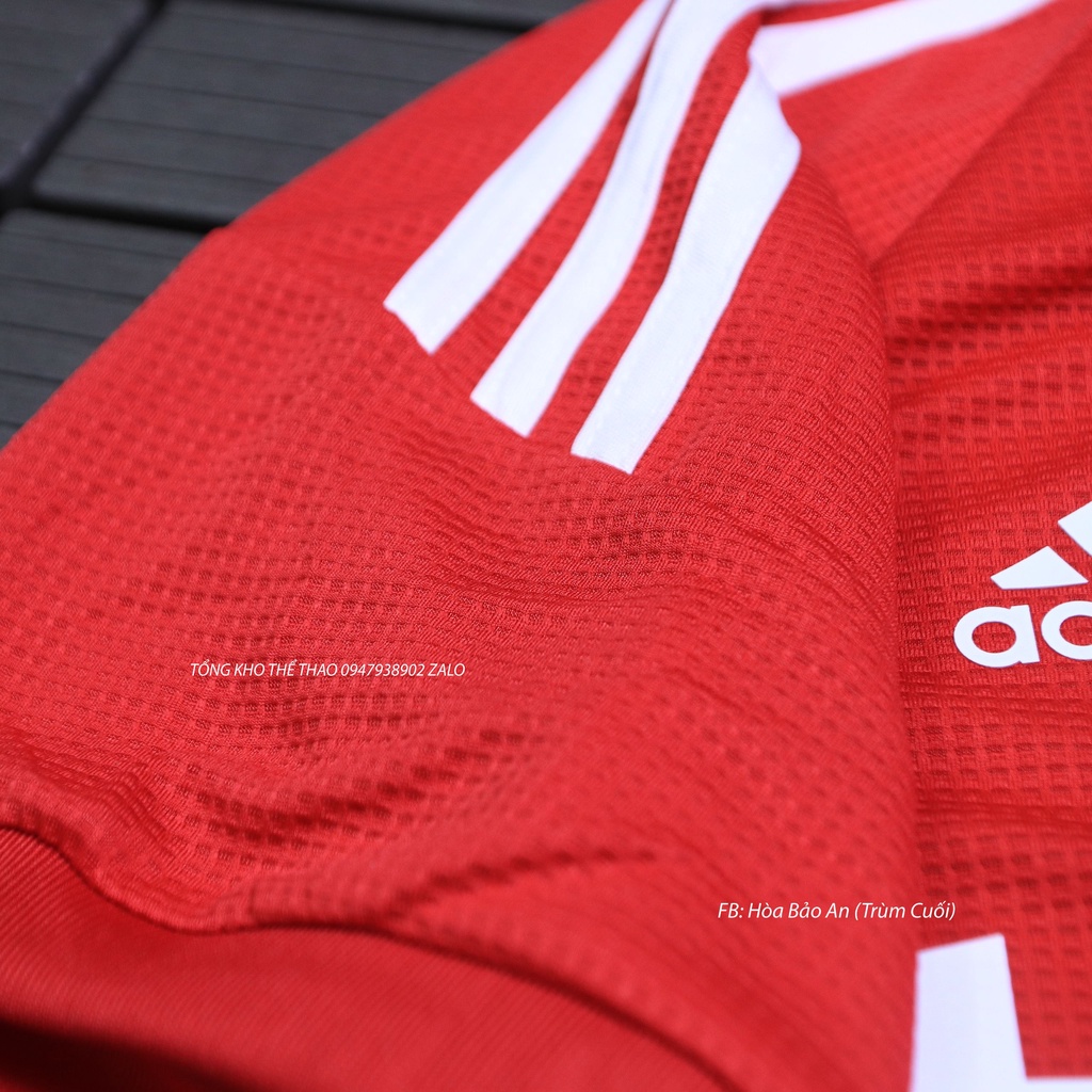 Áo Đá Banh CLB Manchester United Training 2023 Màu Đỏ Quần Đen - Áo MU Training Chất Vải Gai Thái Chuẩn áo tập thi đấu