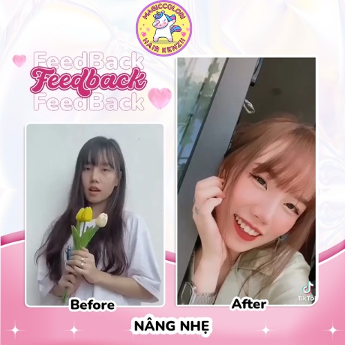 Thuốc Nhuộm Tóc Nâng Tone Tặng Oxy Trợ Nhuộm Găng Tay Mũ Chùm Kenzii không gây khô sơ đứt tóc