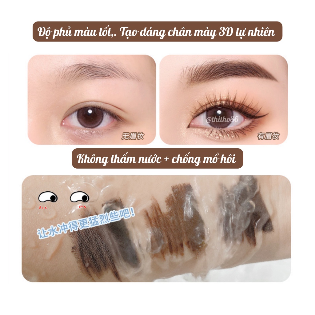 Bút Gel Kẻ Mày Kẻ Mắt Chống Nước Lâu Trôi WODWOD W933